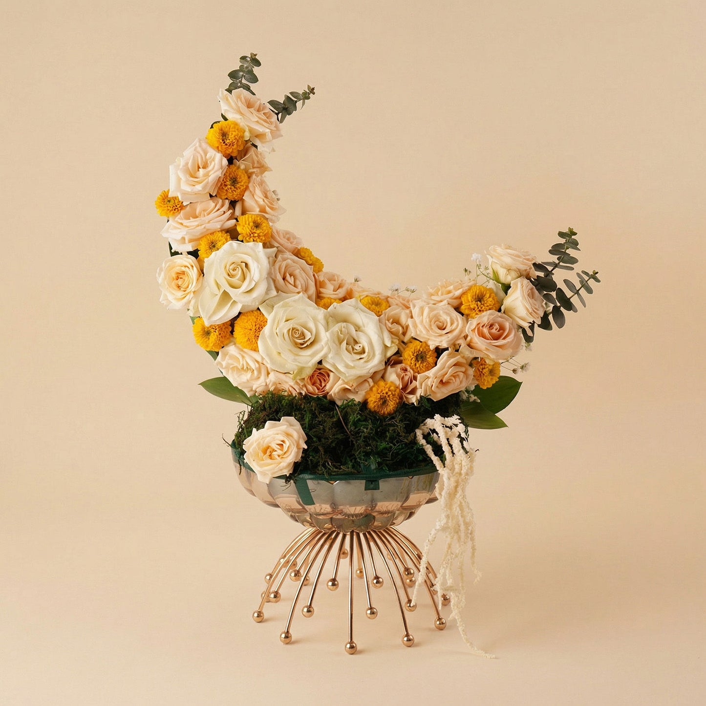 Crescent Moon Glow Flower Vase