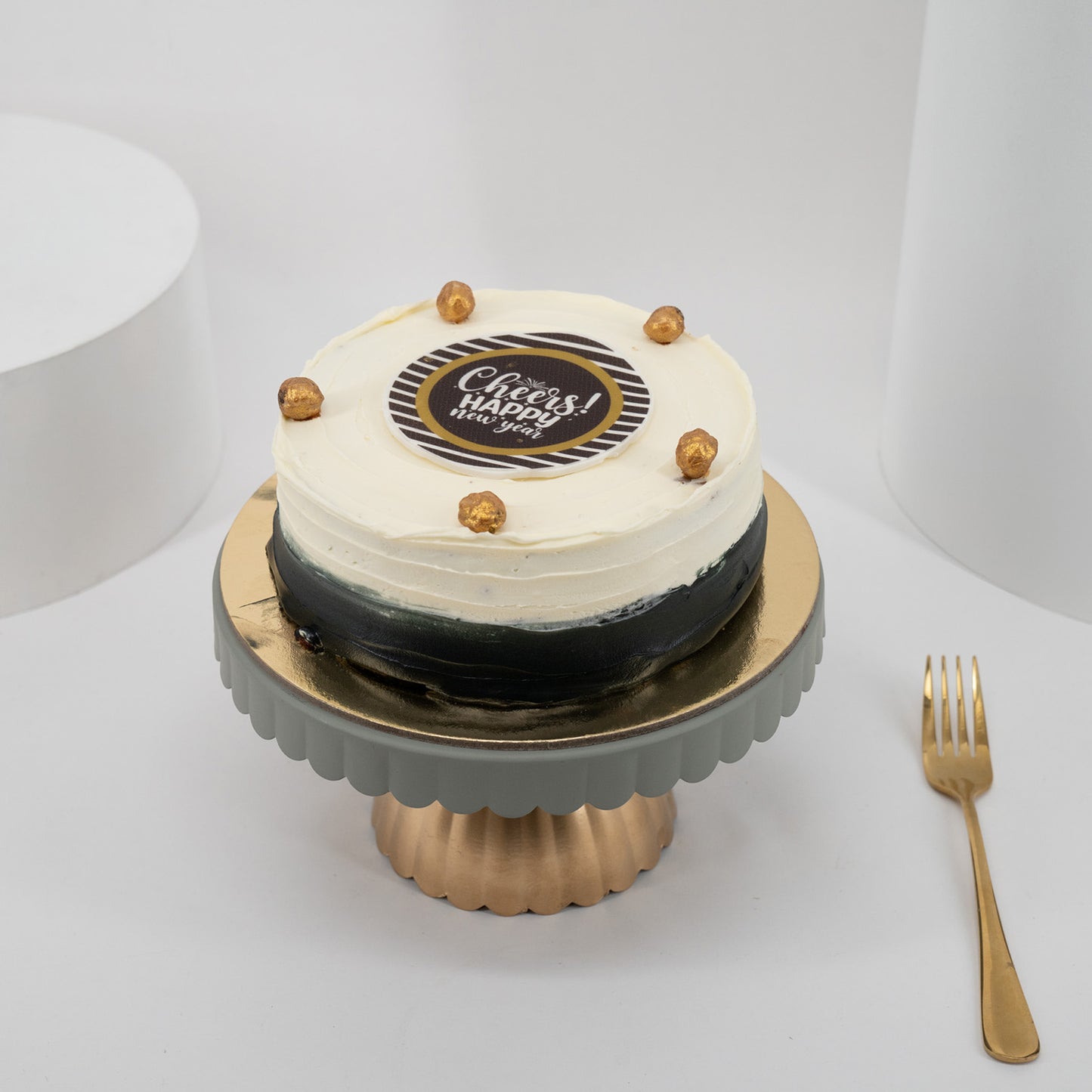 New Year Cheers Chocolate Cake