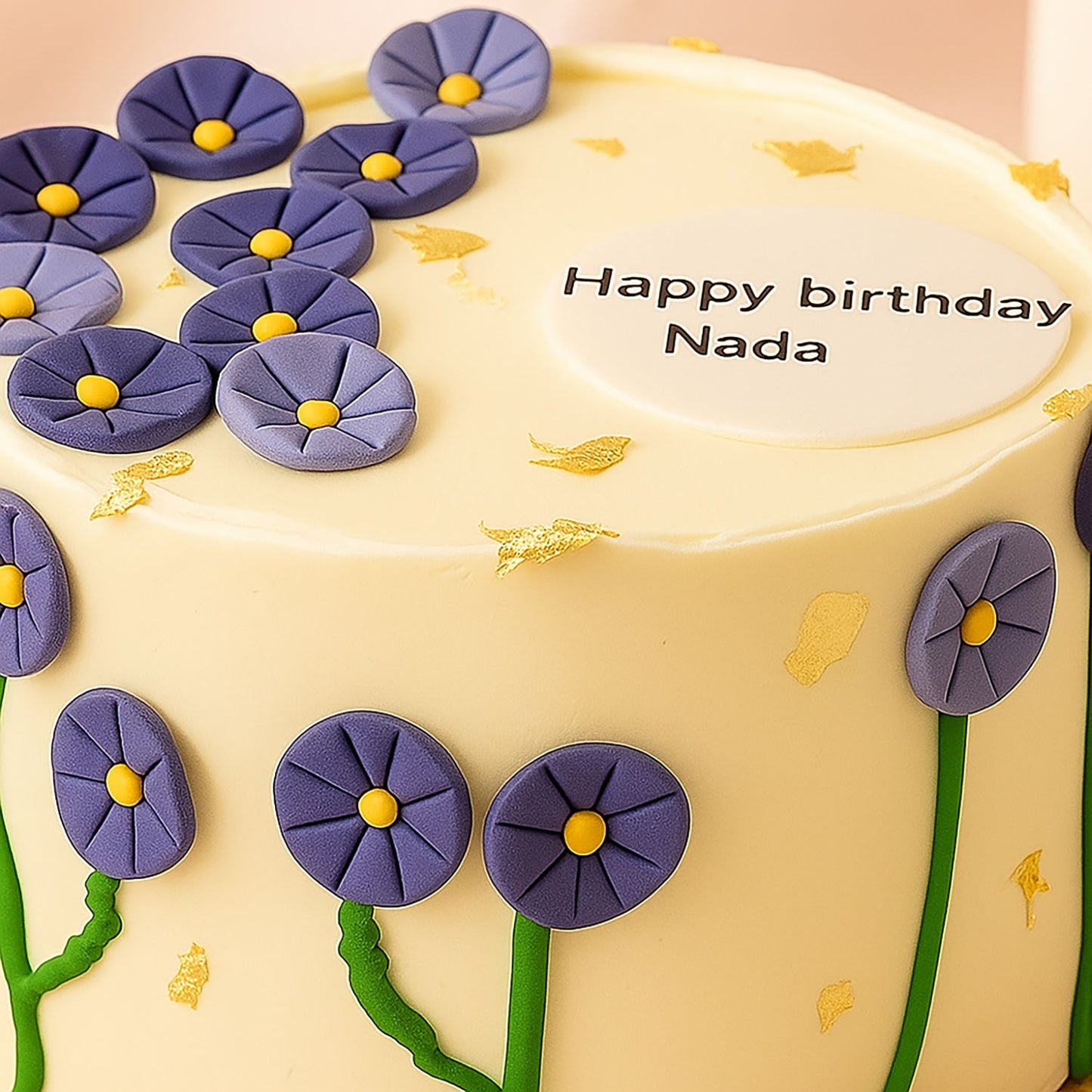 Delphinium Bloom Birthday Cake