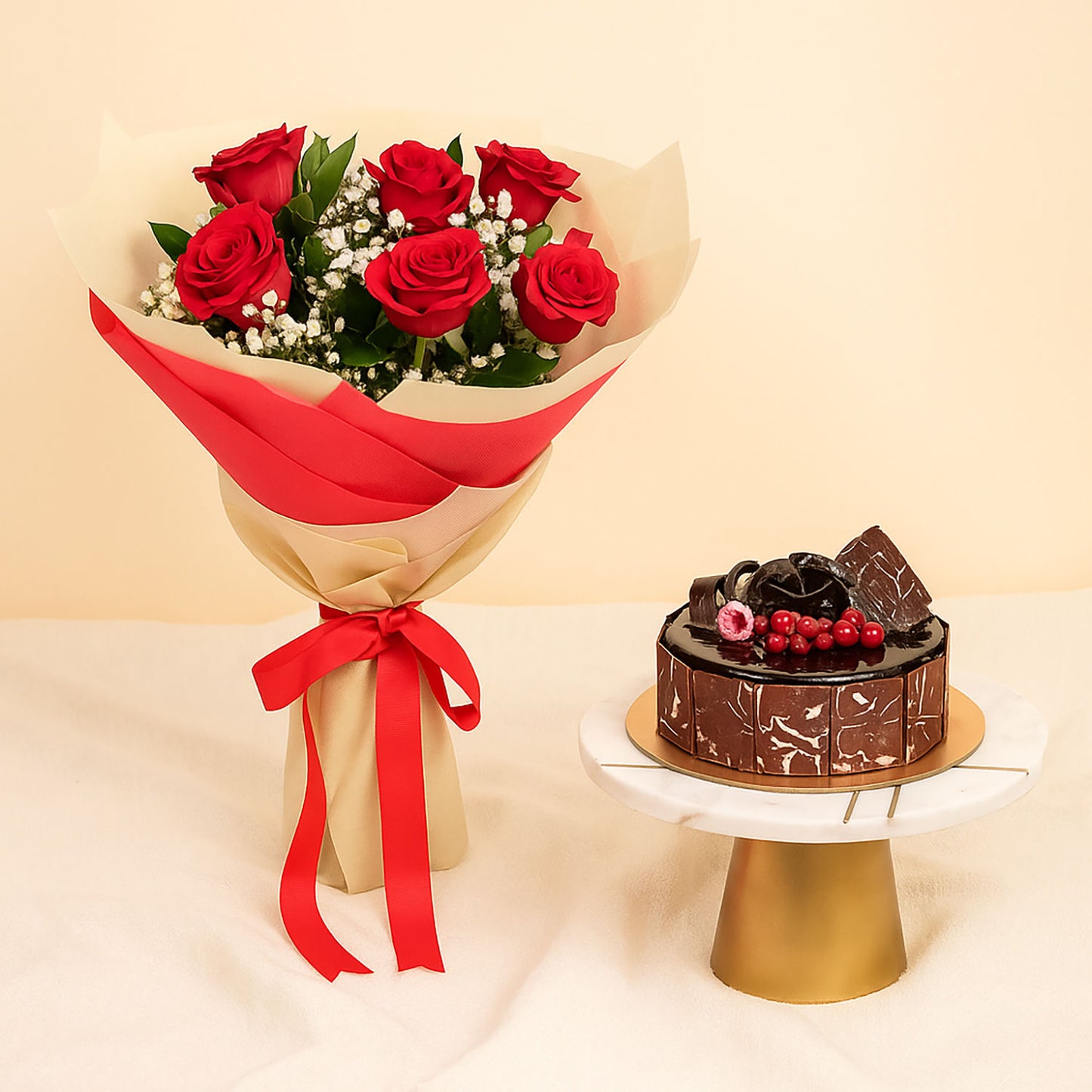 Beauty Of Love Red Flower Bouquet