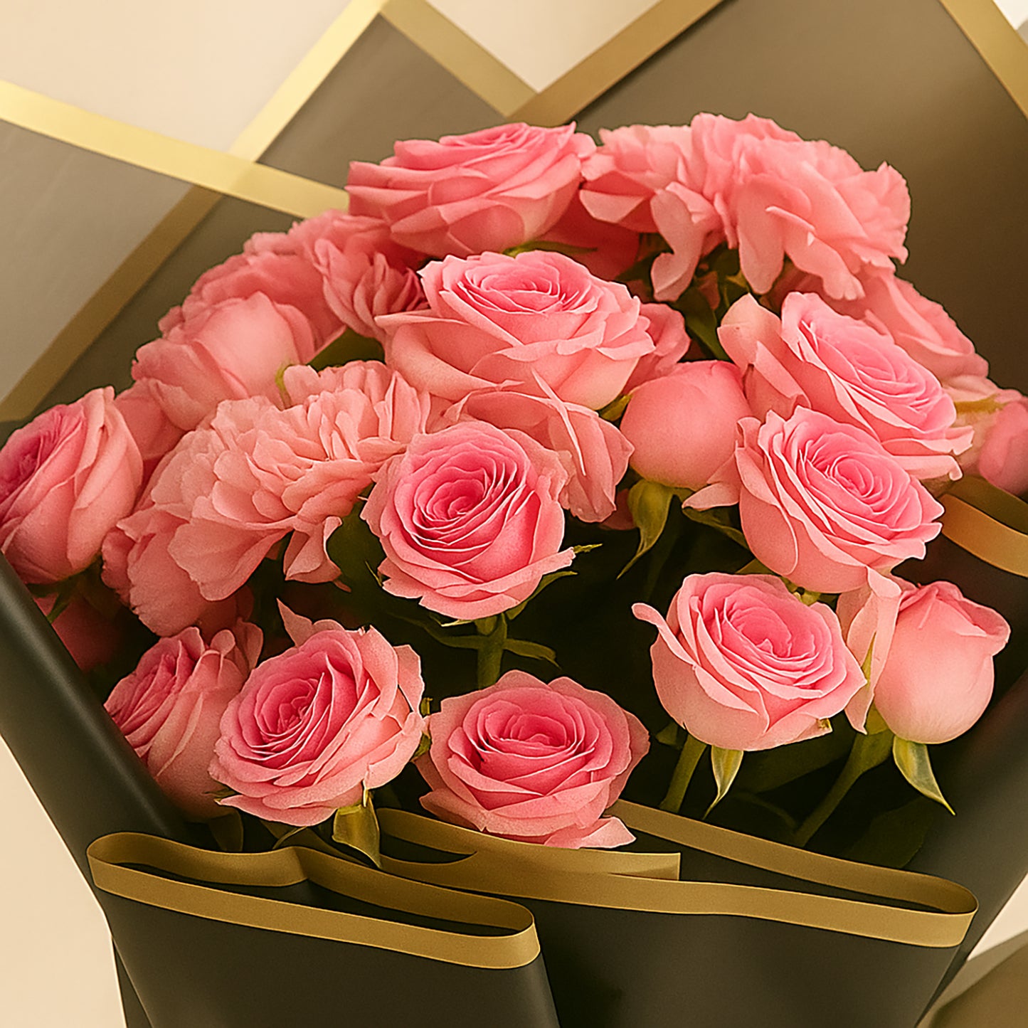 Baby Rose n Carnation Flower Bouquet