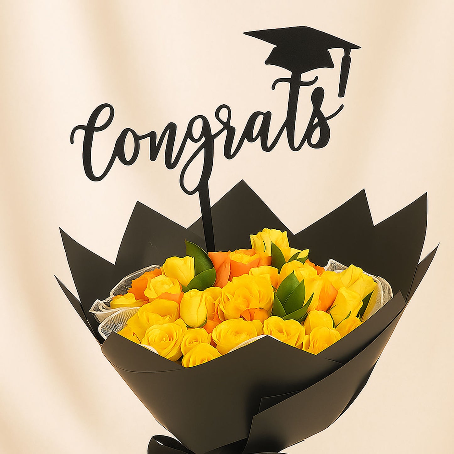 Yellow Roses Graduation Bouquet