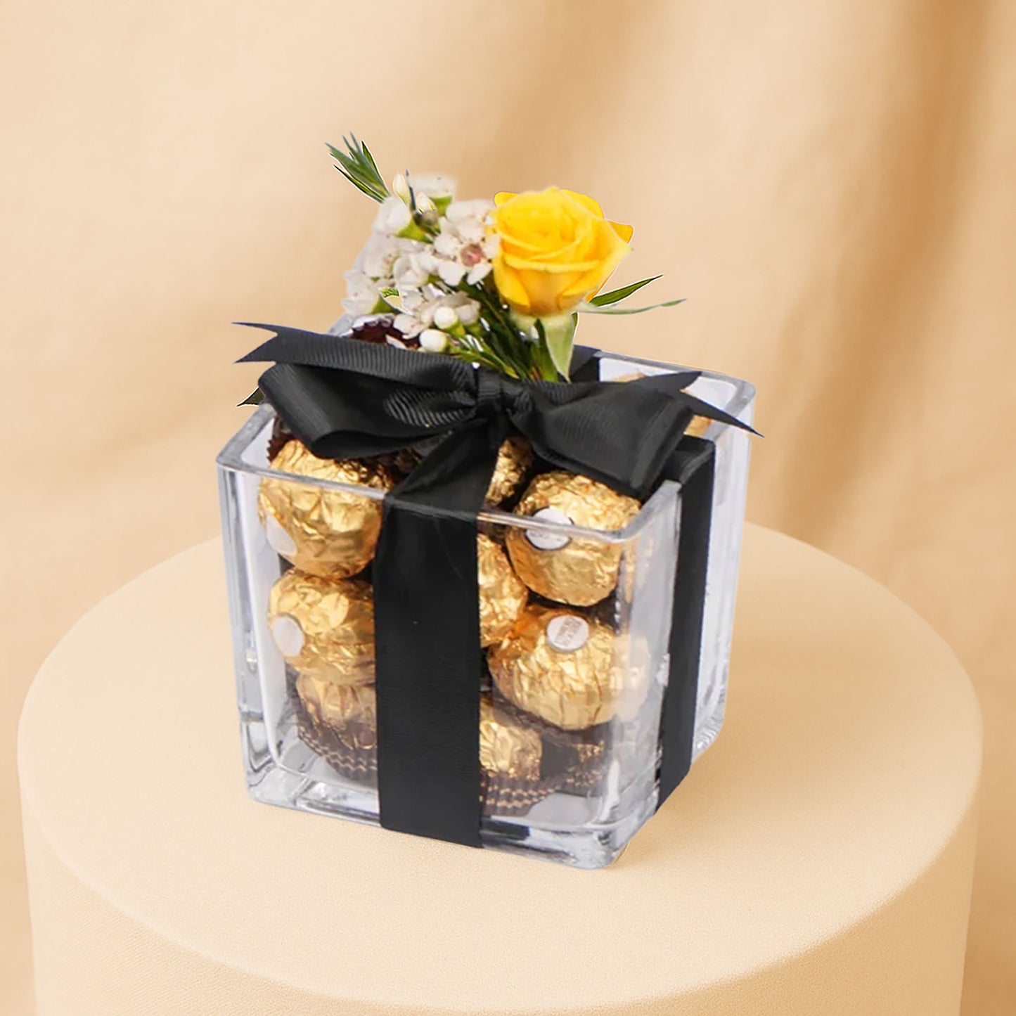 Yellow n Orange Flower Bouquet Combo