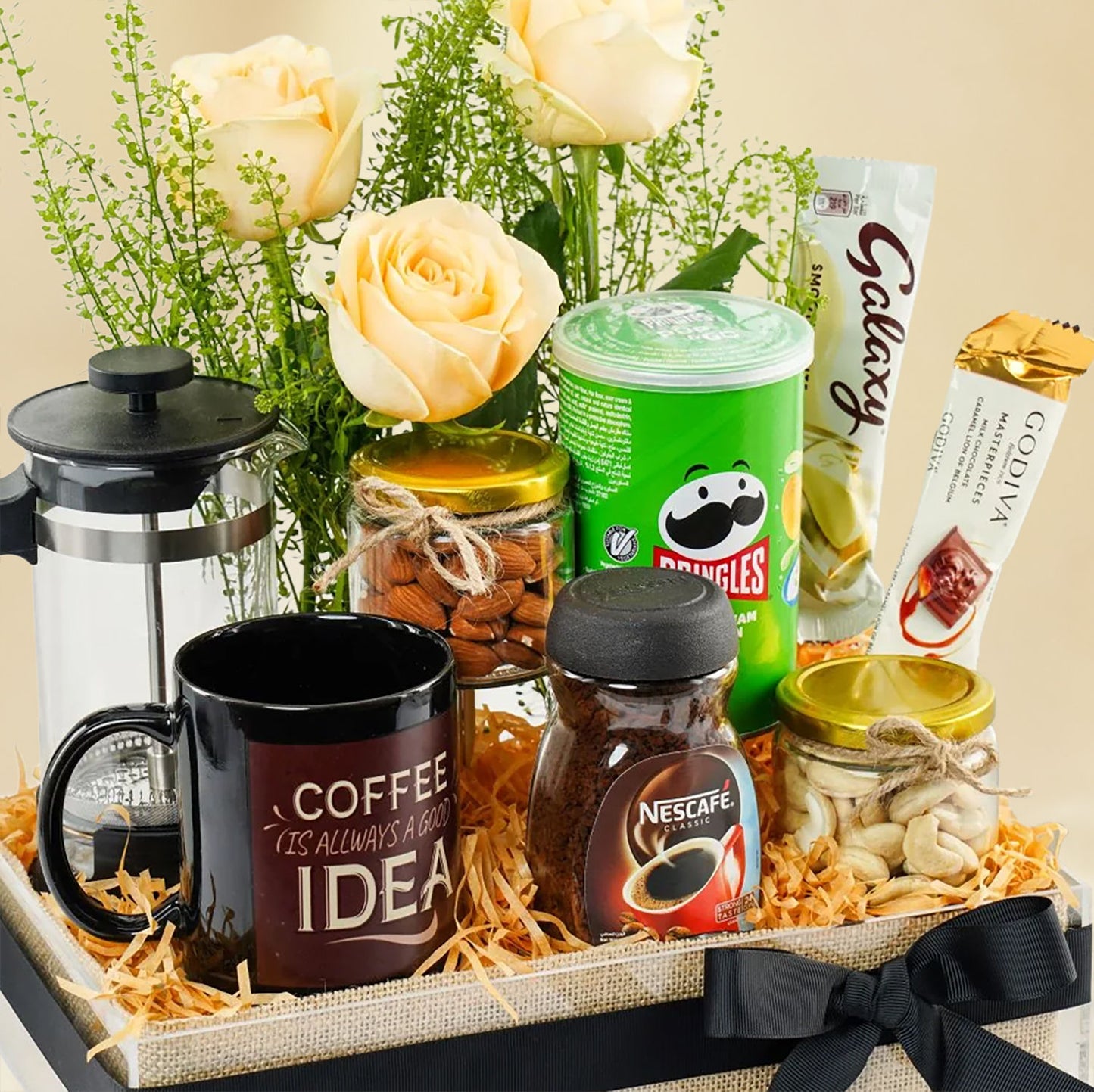 Coffee & Treats Rose Tray