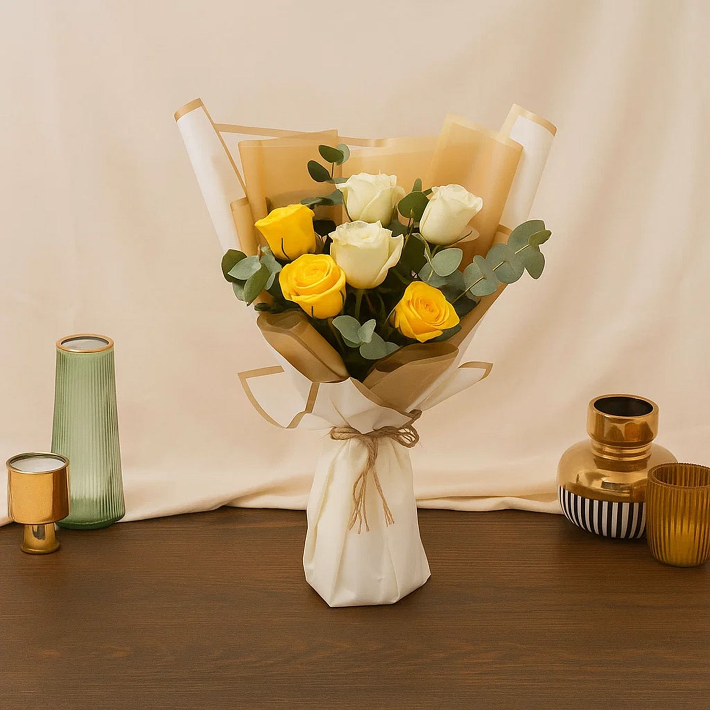 باقة ورد قولد آند قلو