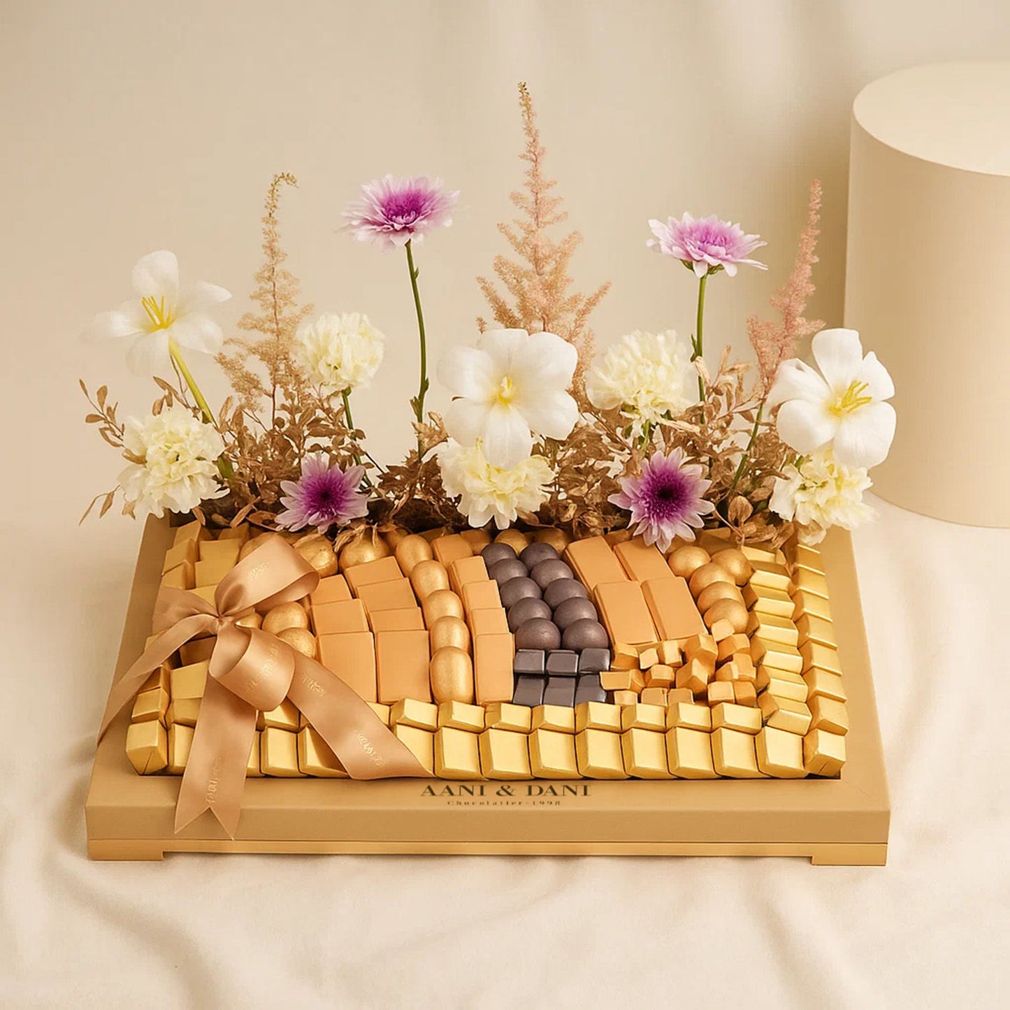 AANI & DANI Chocolates Golden Bloom Tray