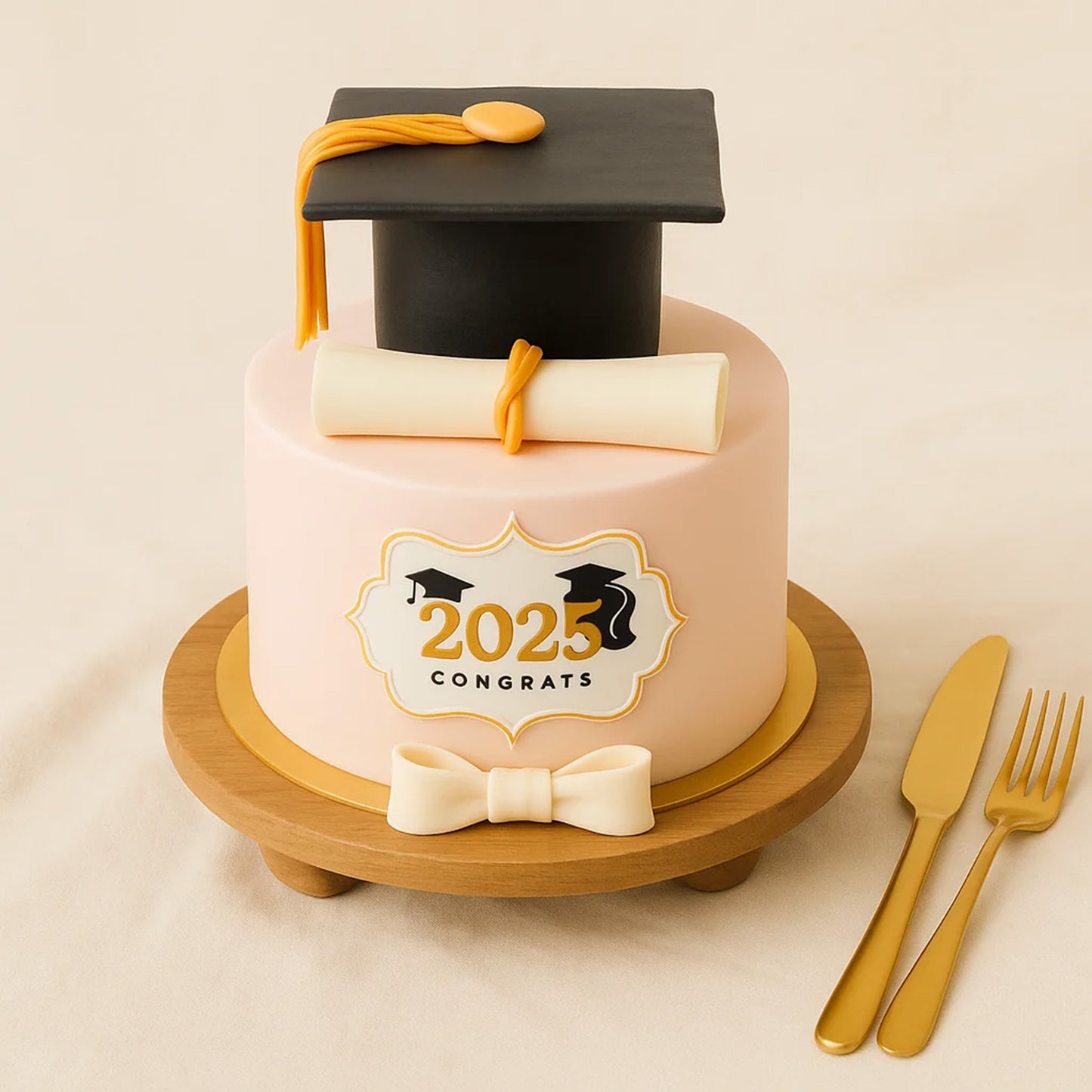 Graduation Cap Year Customized Cake
