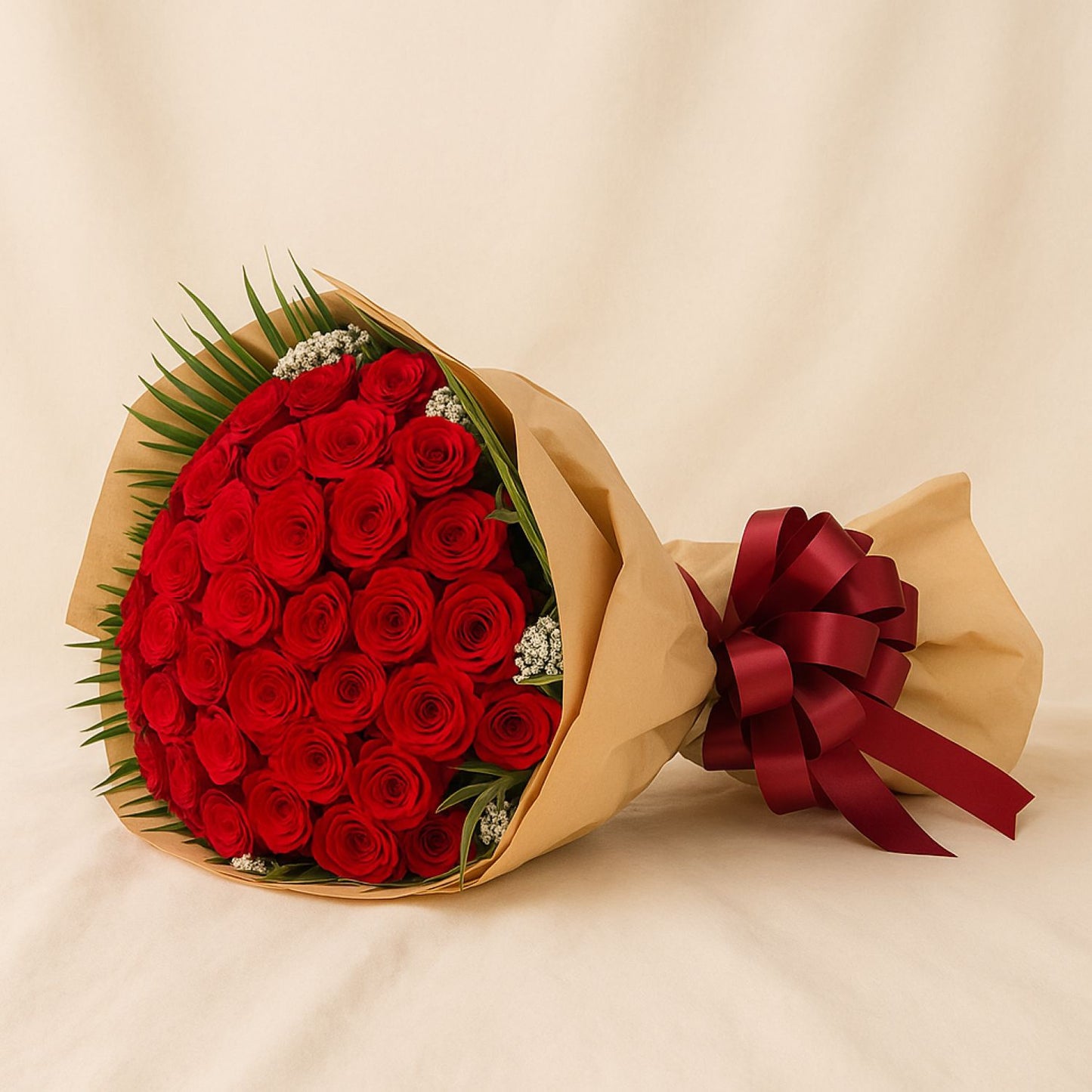 Love Flame | 50 Red Roses Bouquet