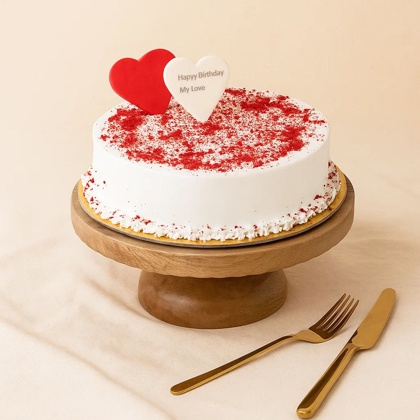 Love Whispers Birthday Cake