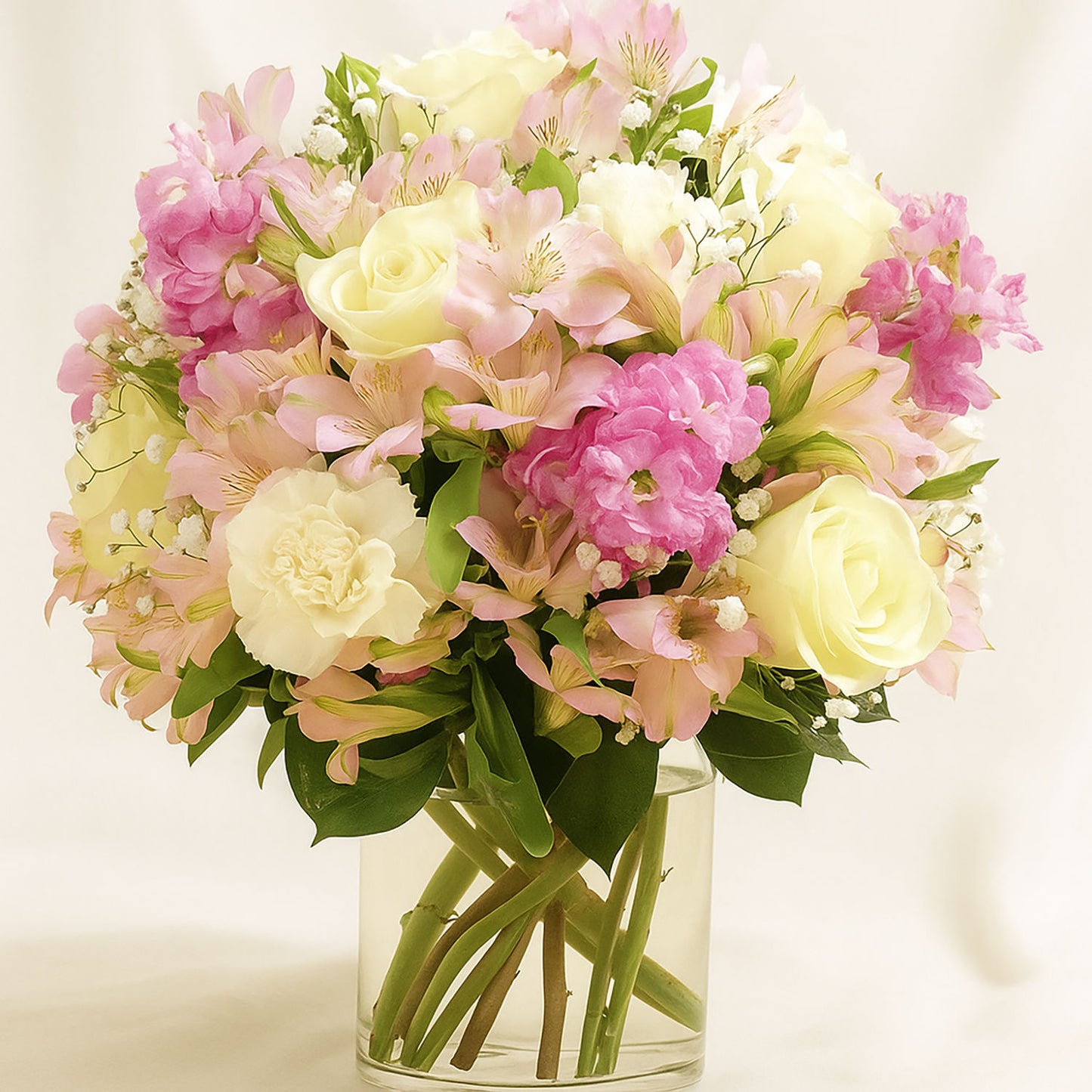 Matthiola n Roses Harmony Vase