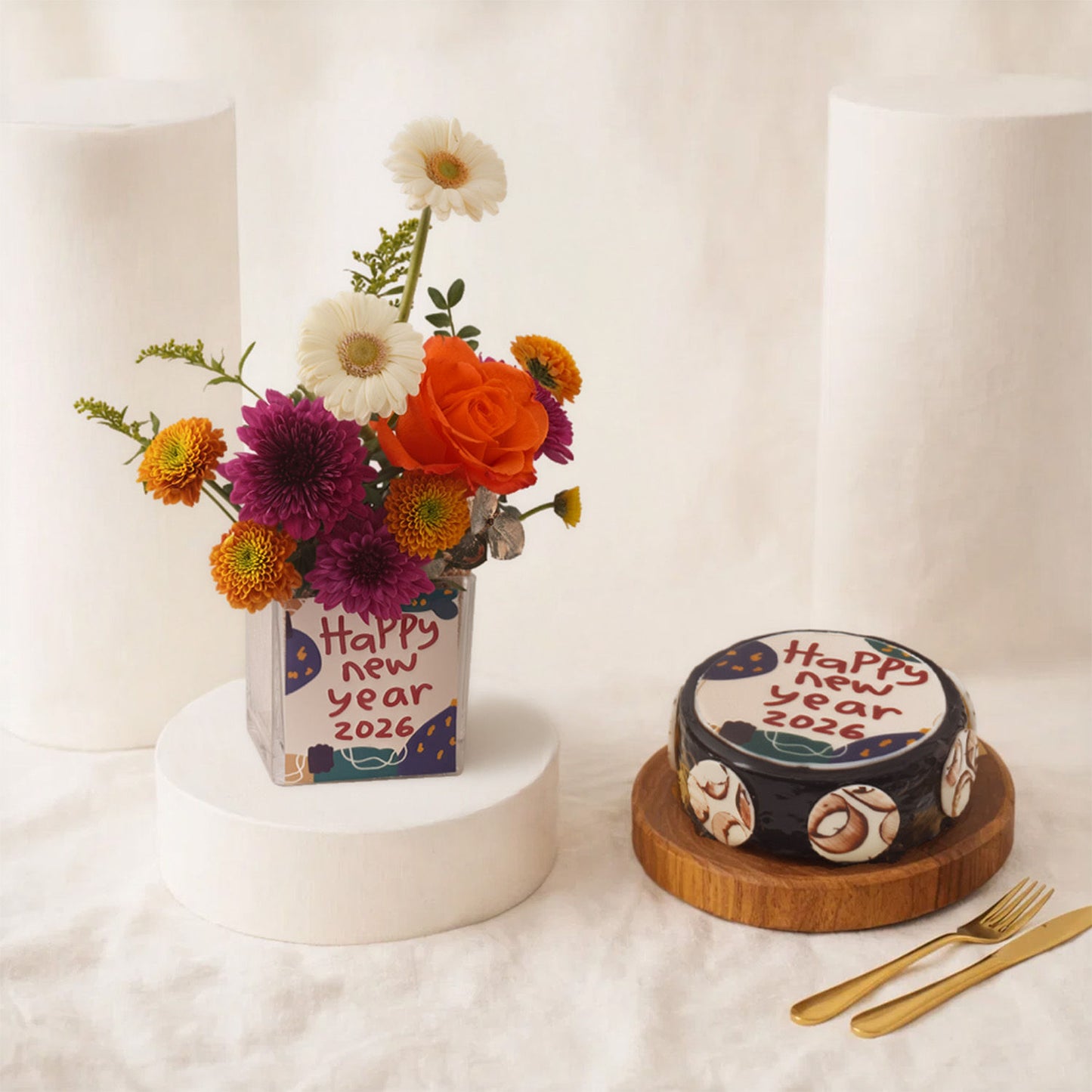 كيك شوكولاتة استقبال السنة