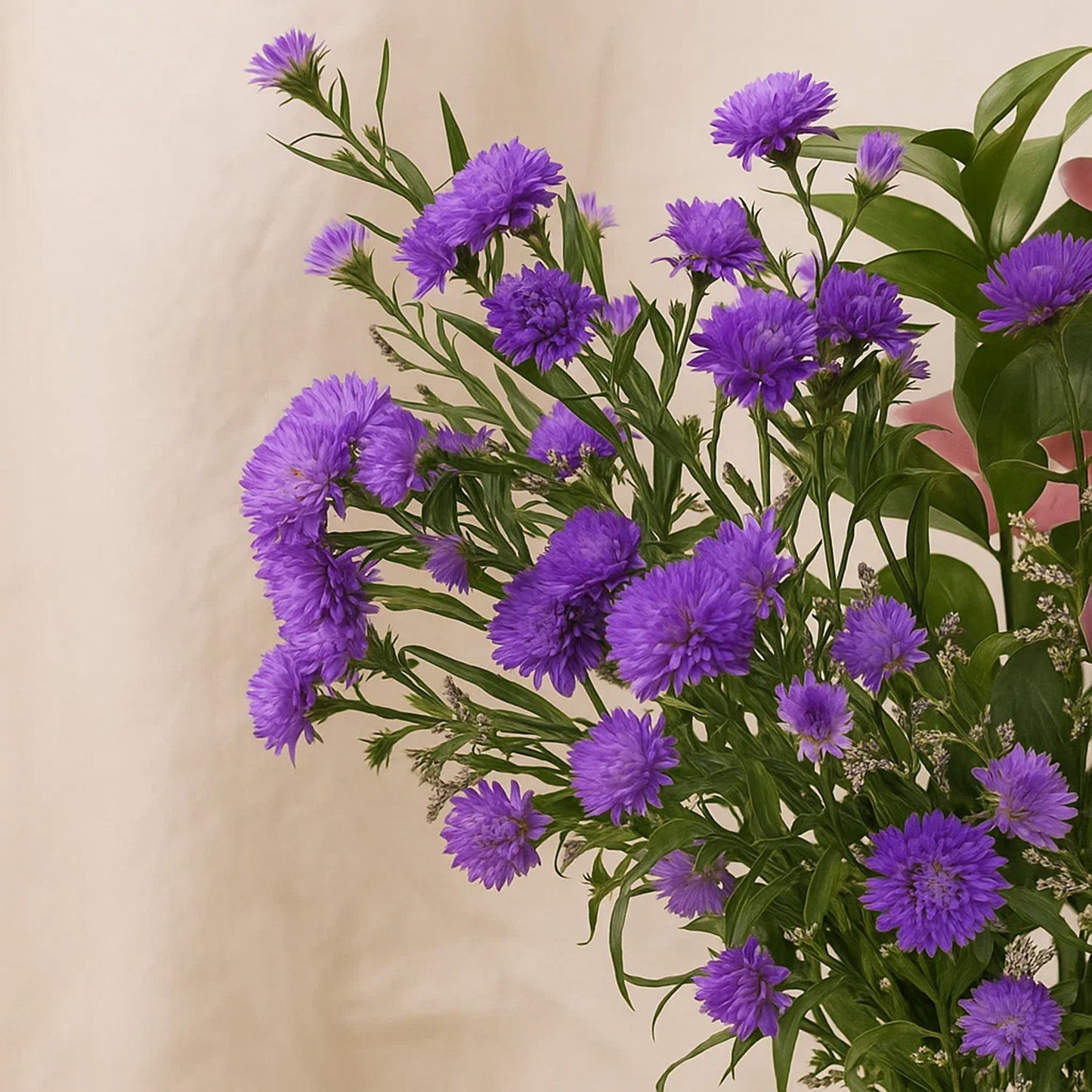 Orchid n Aster Motif Vase