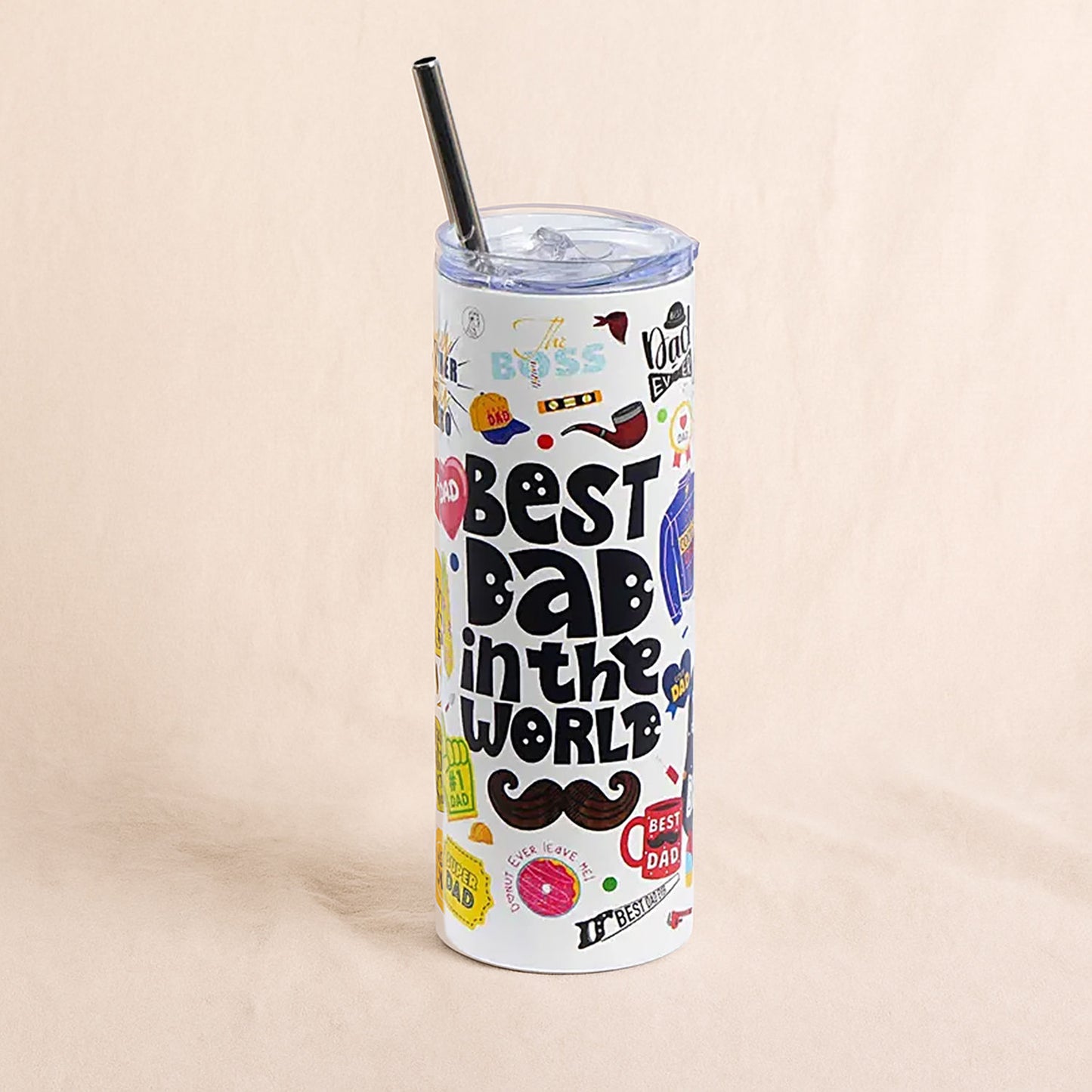 Pre-printed water bottle for the best dad ever