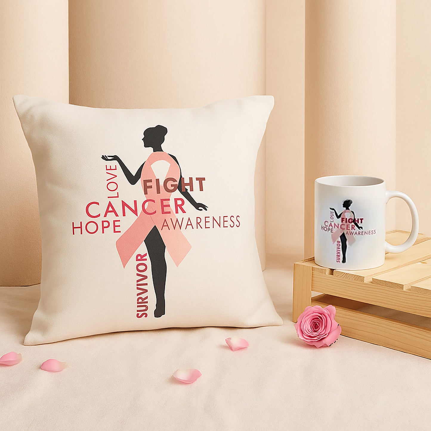 Pink October Mug n Cushion Combo