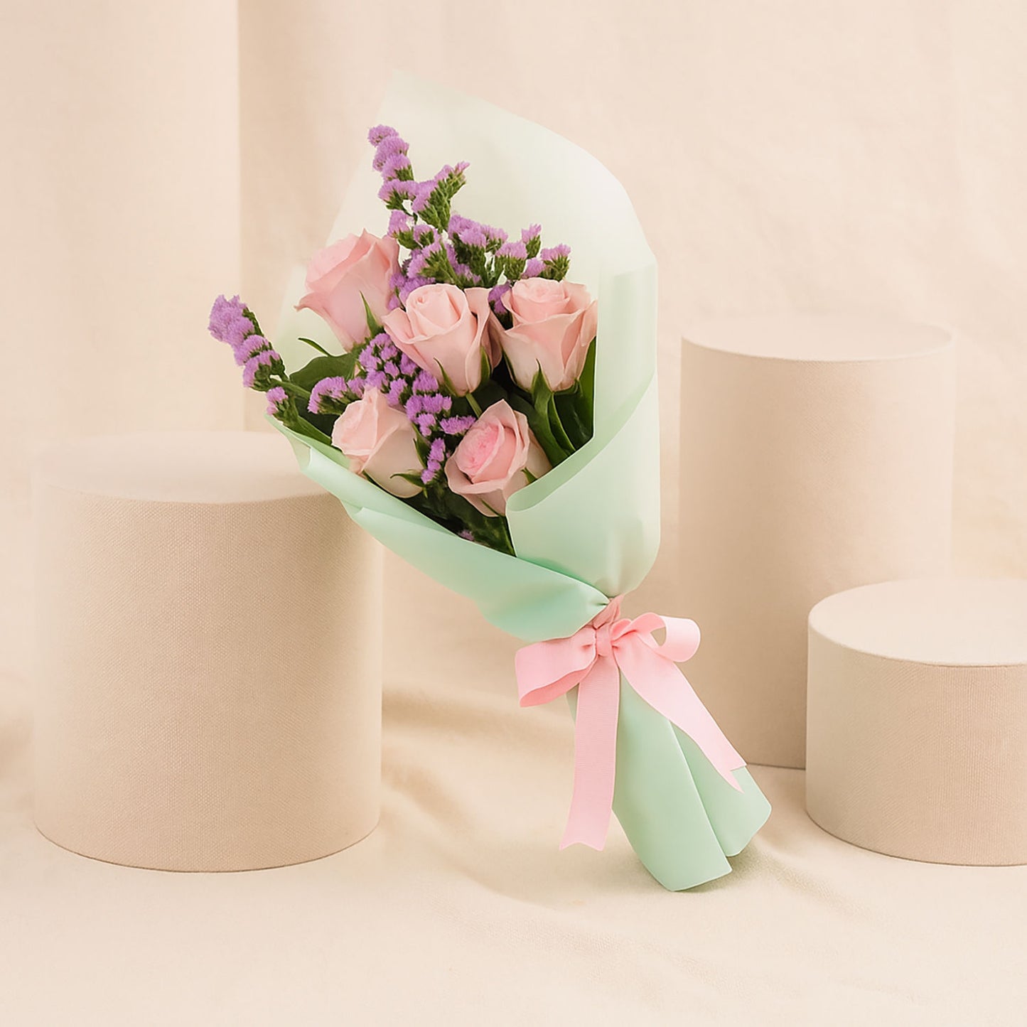 بوكيه ورد بينك صغير