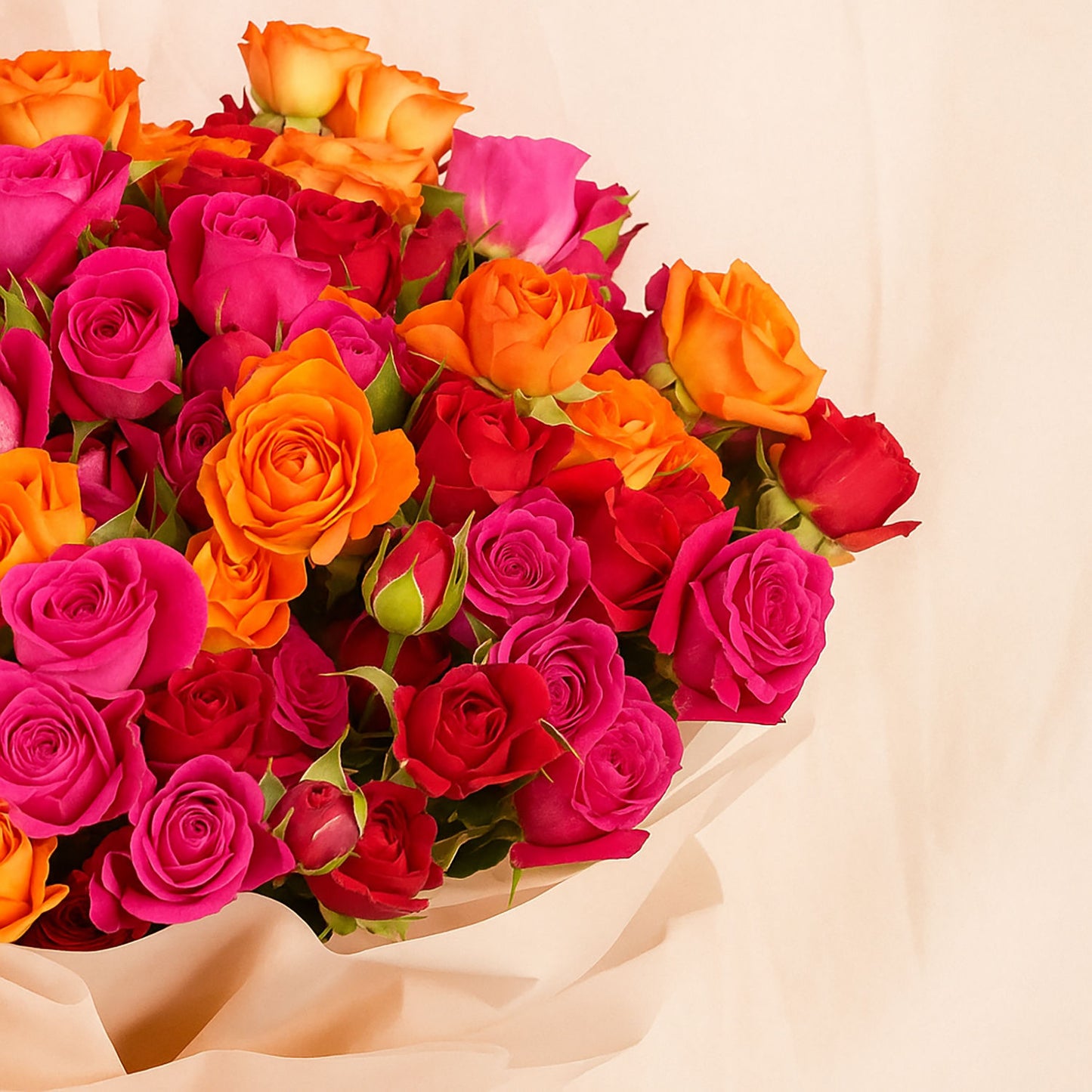 Rainbow Roses Flower Bouquet