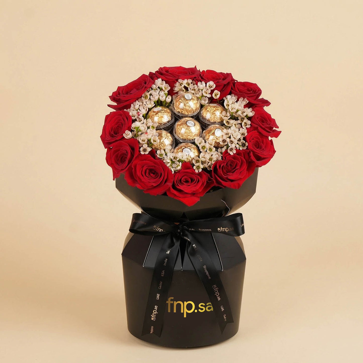Red Roses n Rocher's Bouquet
