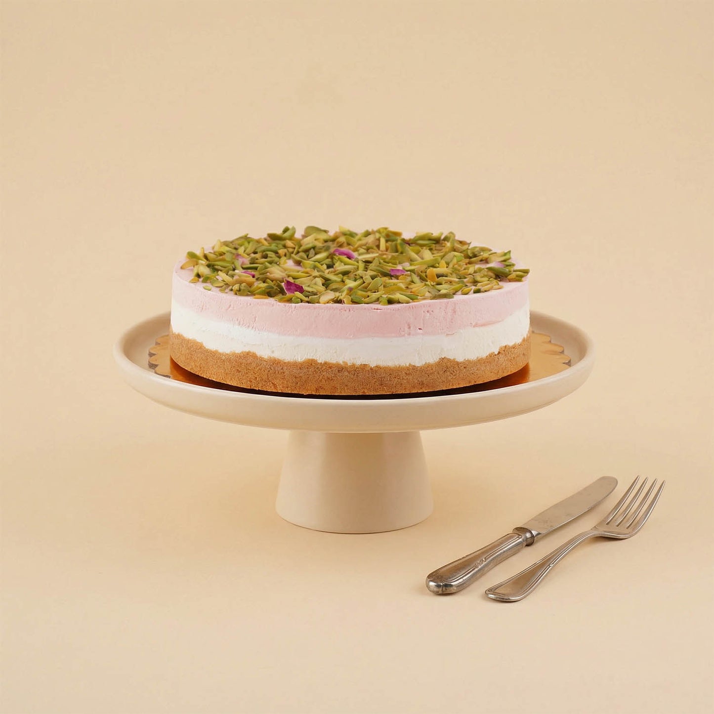 Rose Pistachio Cheesecake