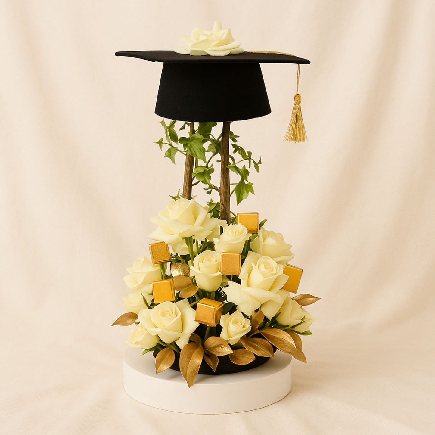 Roses n Chocolate With Graduation Cap