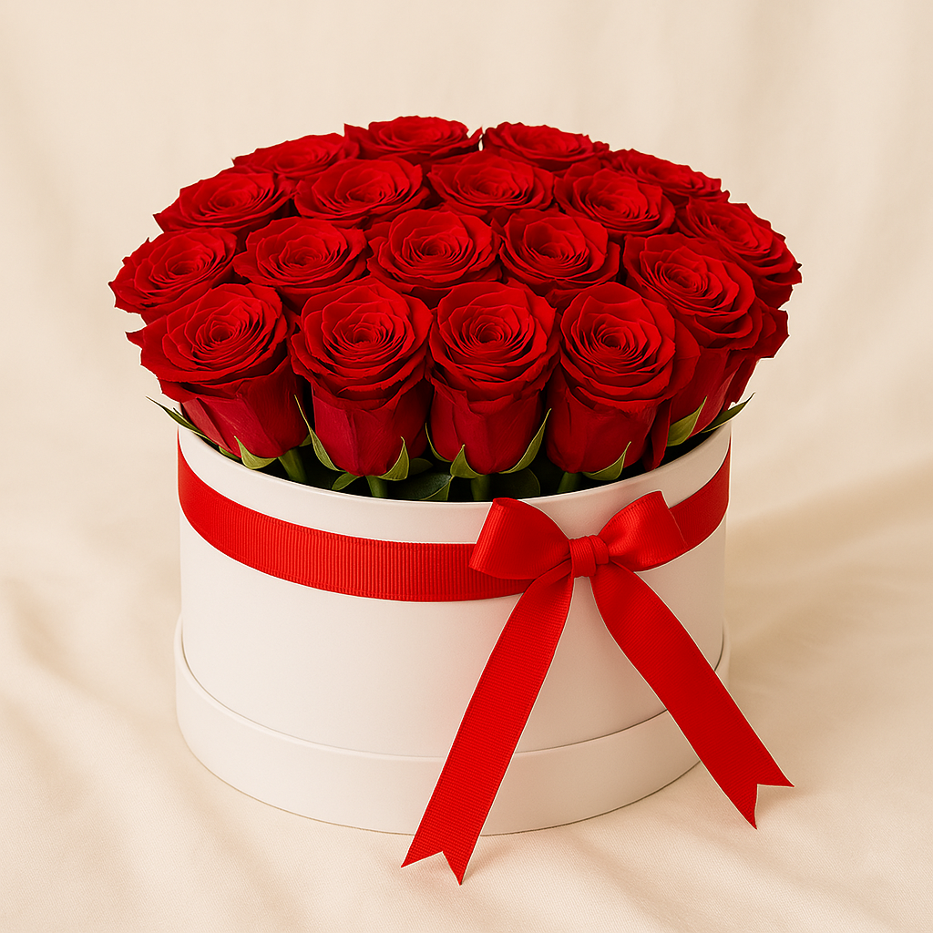 Scarlet Promise Red Rose Box