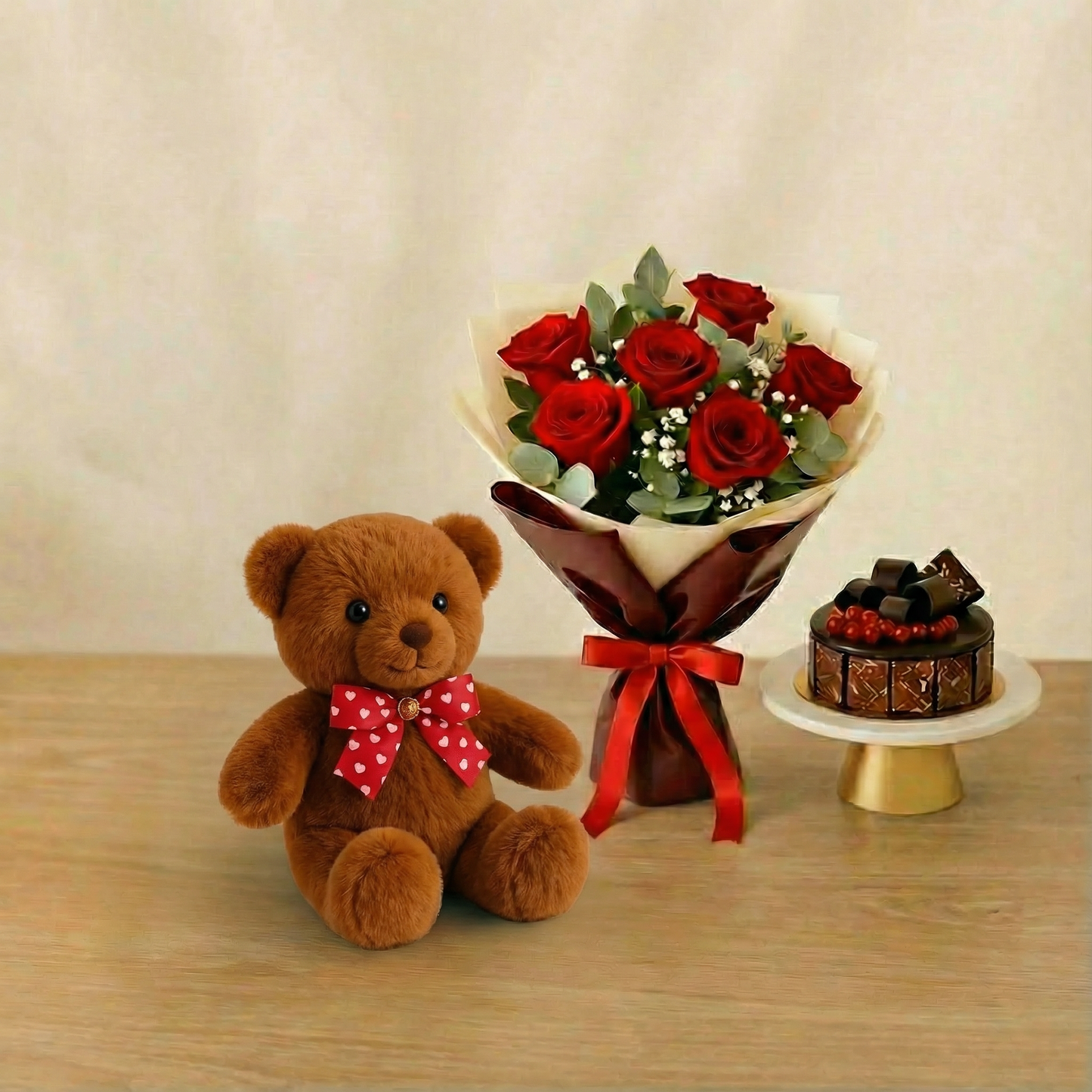 Luscious Cherry Cake n Roses