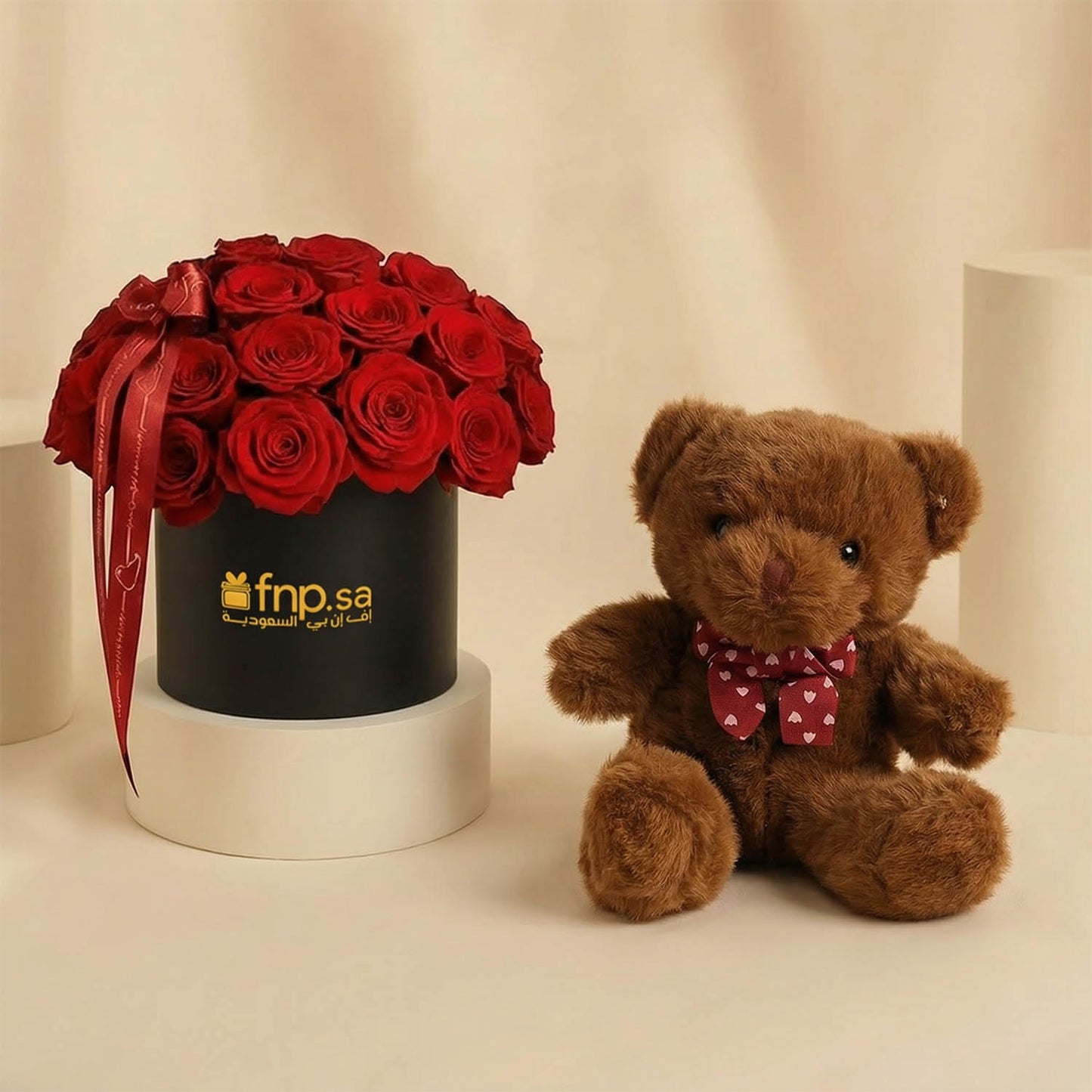 Love Gesture | 35 Red Roses n Teddy Bear