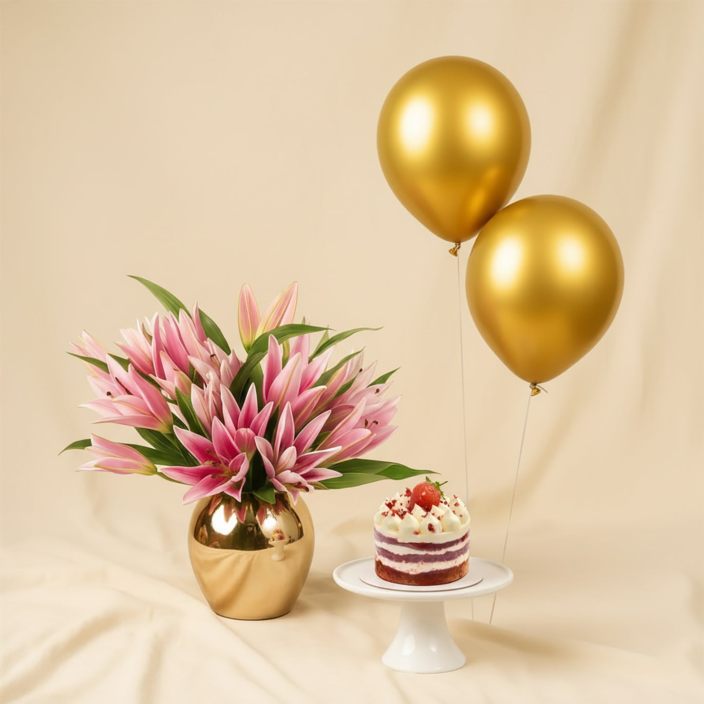 Pink Lily Radiant Vase