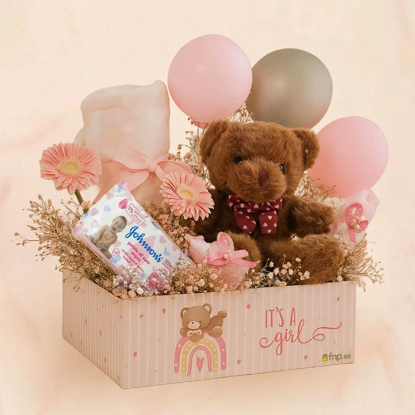 It's A Girl Celebration Gift Box n Balloons