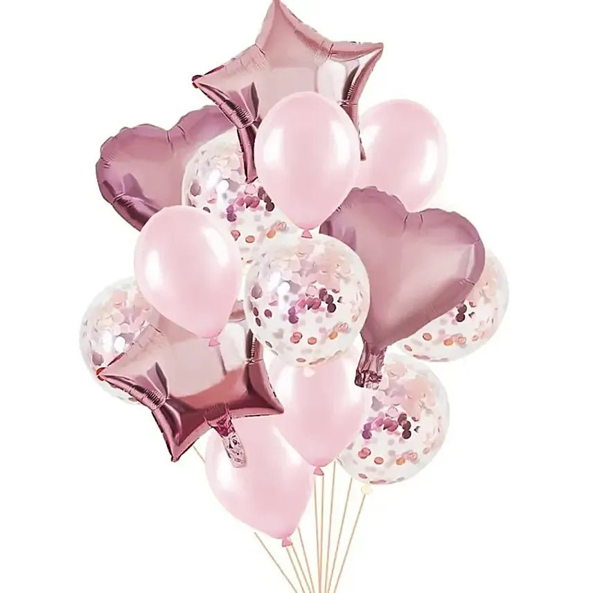 Charming Pink Helium Balloons