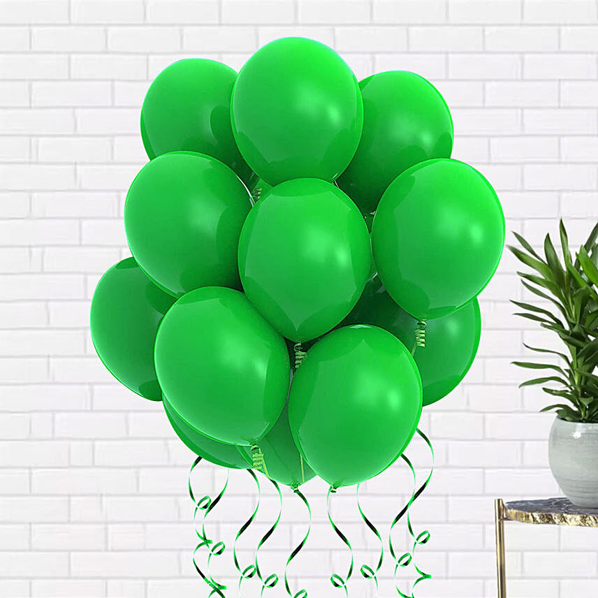 Bright Green Party Helium Balloons