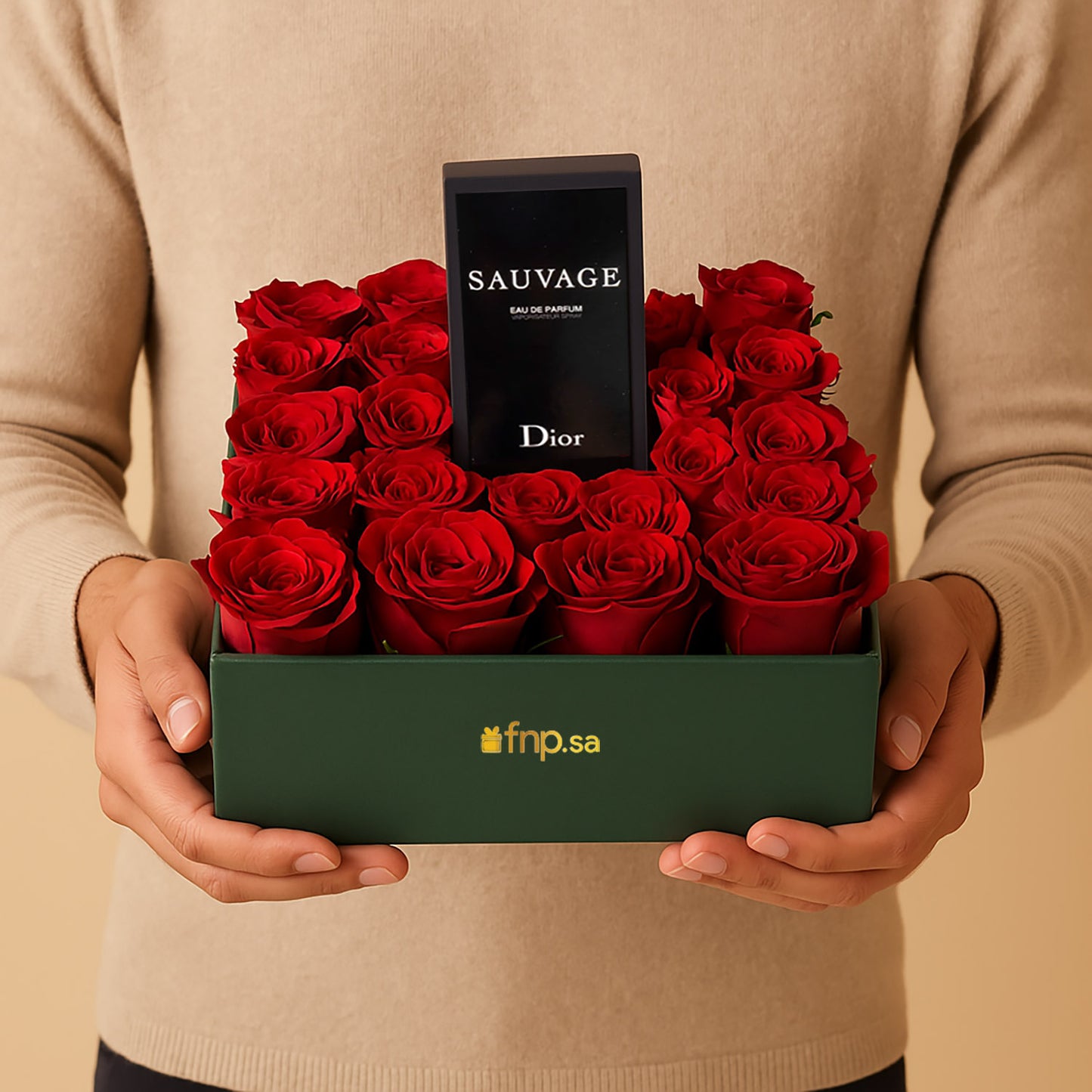 Dior Sauvage Perfume EDP For Men n Red Rose Box