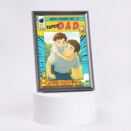 Super Dad Ghibli-Style Father's Day Frame