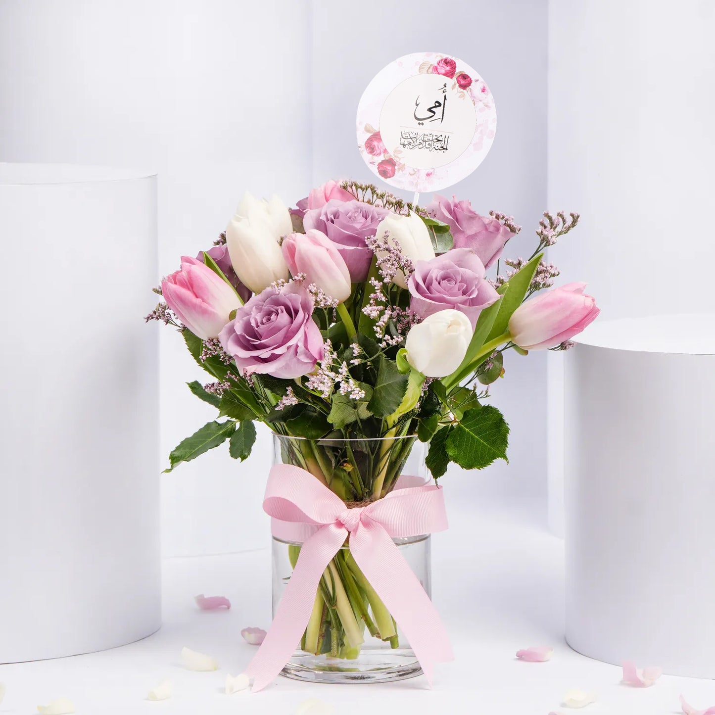 Tulip n Rose Elegant Vase For Mom