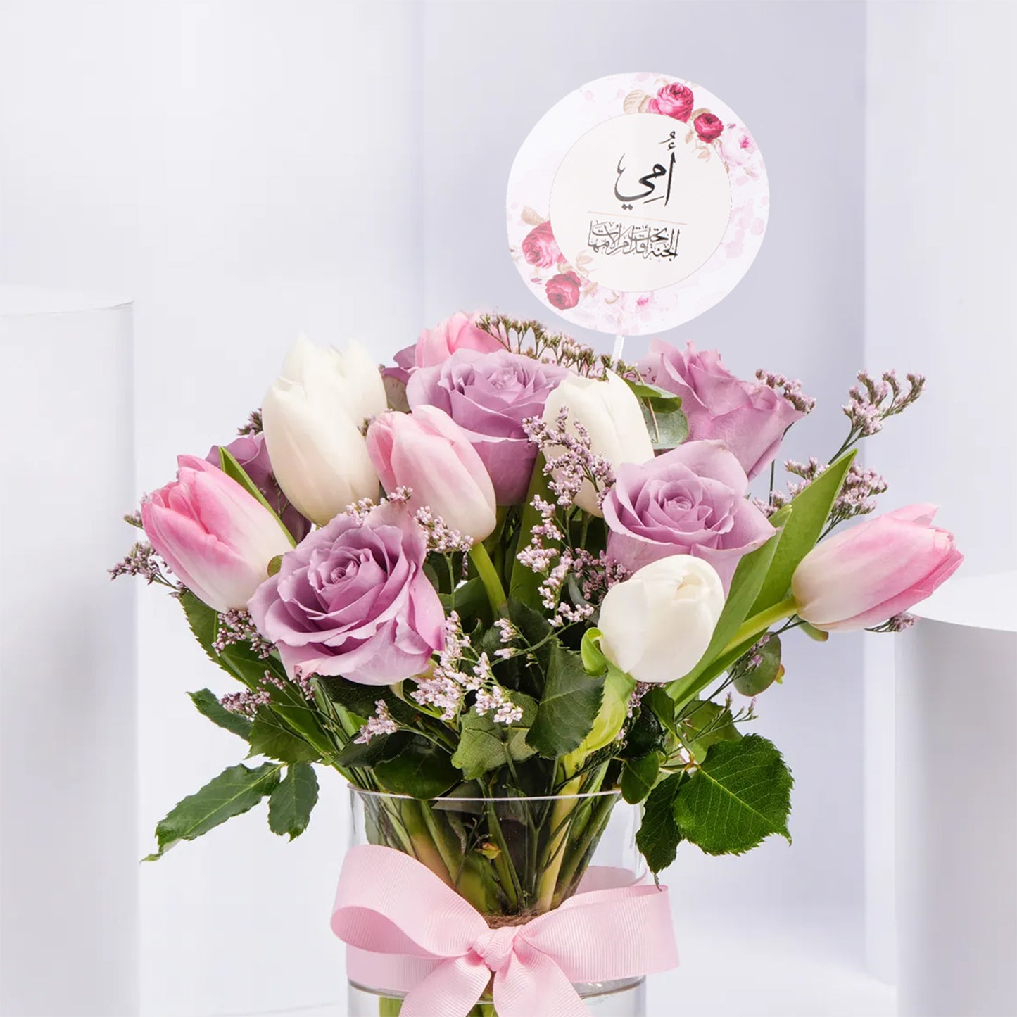 Tulip n Rose Elegant Vase For Mom