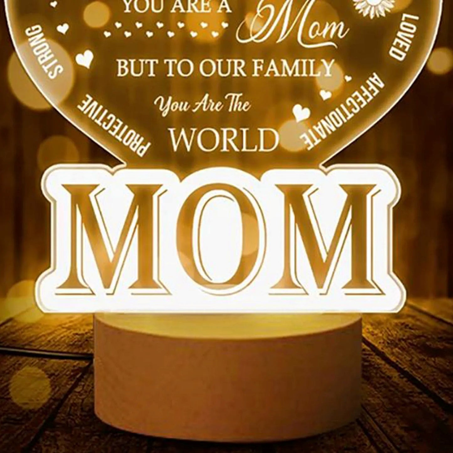 Engraved Mom's LED Table Lamp
