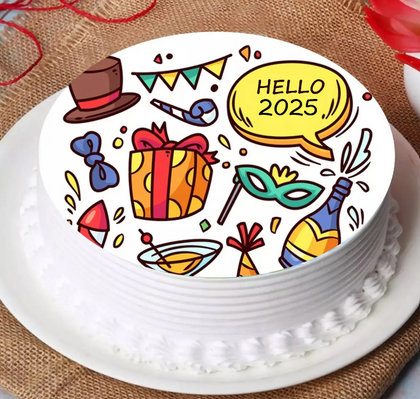 Delectable New Year Vanilla Cake