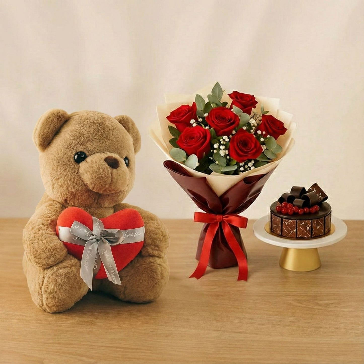 Luscious Cherry Cake n Roses