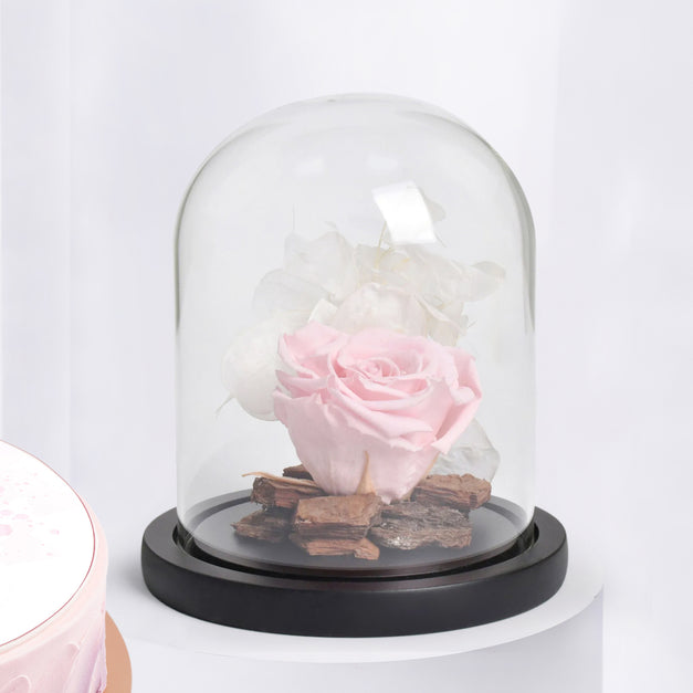 Eternal Pink Rose n Mom's Delight Cake