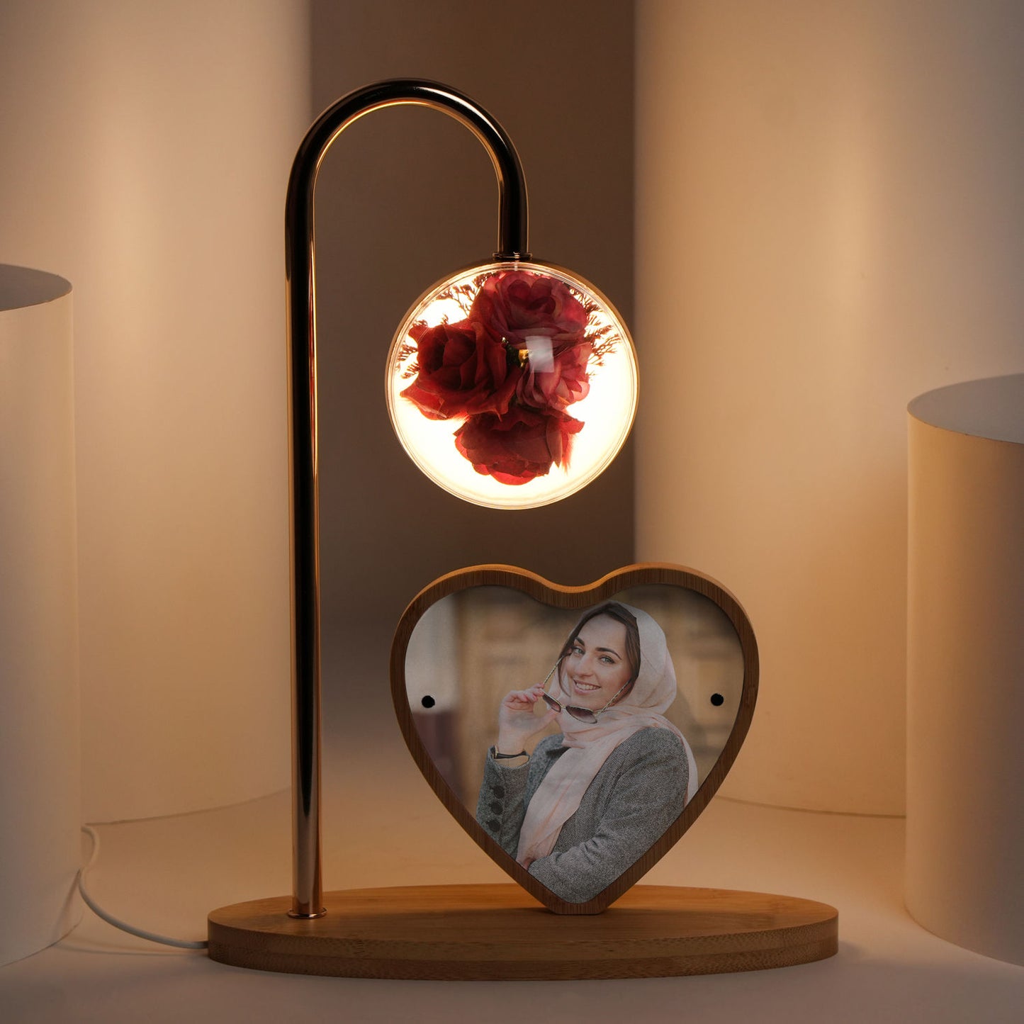 Red Rose Customized Photo Lamp 