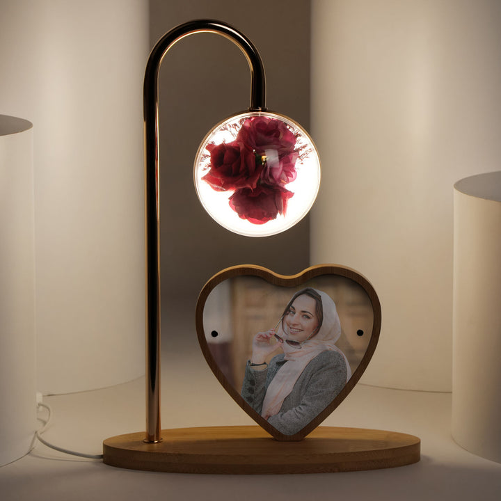 Red Rose Customized Photo Lamp 