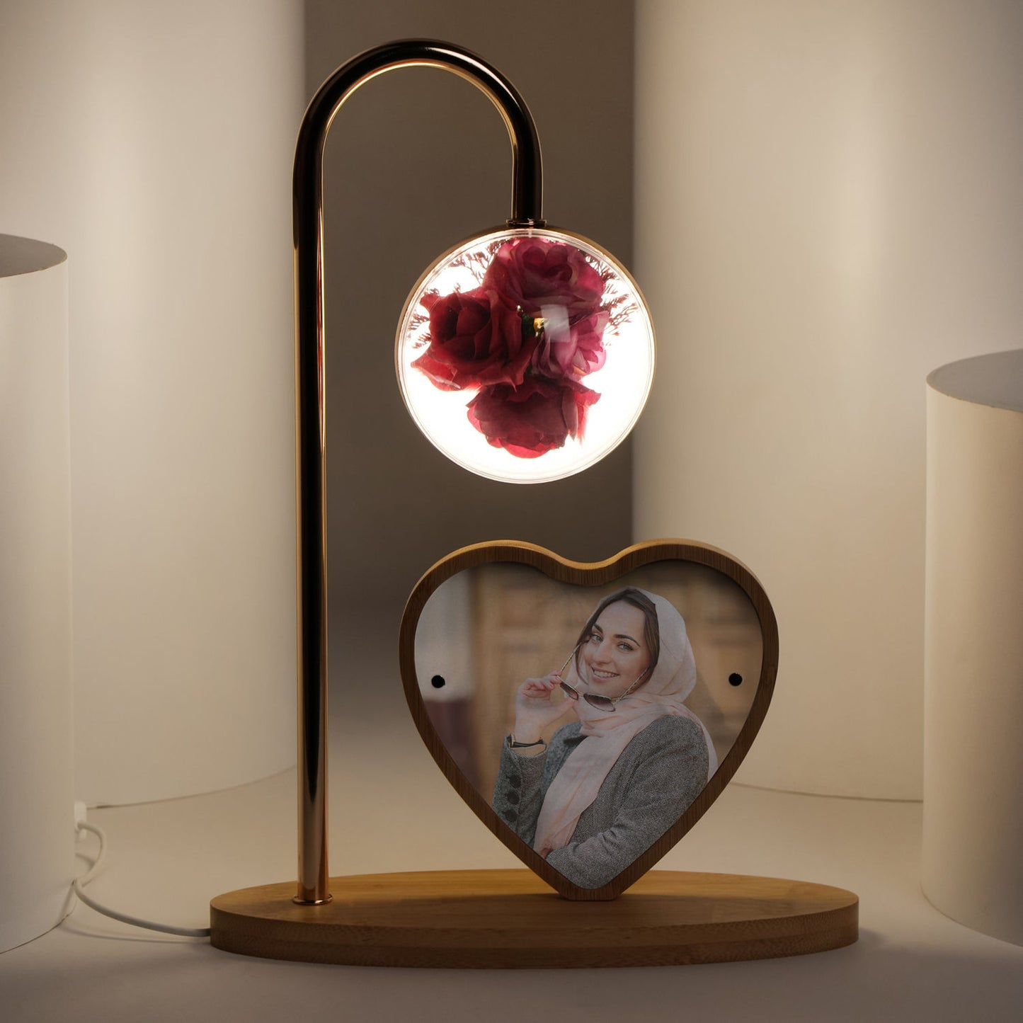 Red Rose Customized Photo Lamp 