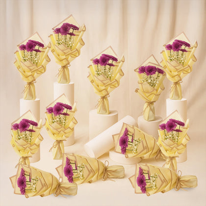 بوكيهات ورد أقحوان بنفسجي