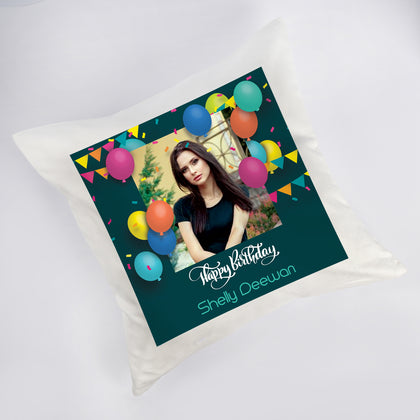Personalised Pink Birthday Cushion