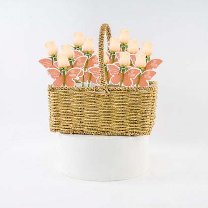 Saudi Founding Day Roses with Holders Basket