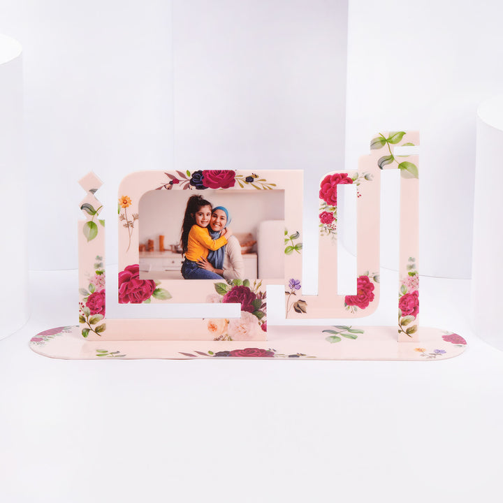 My Mom Floral Acrylic Photo Table Top