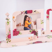 My Mom Floral Acrylic Photo Table Top