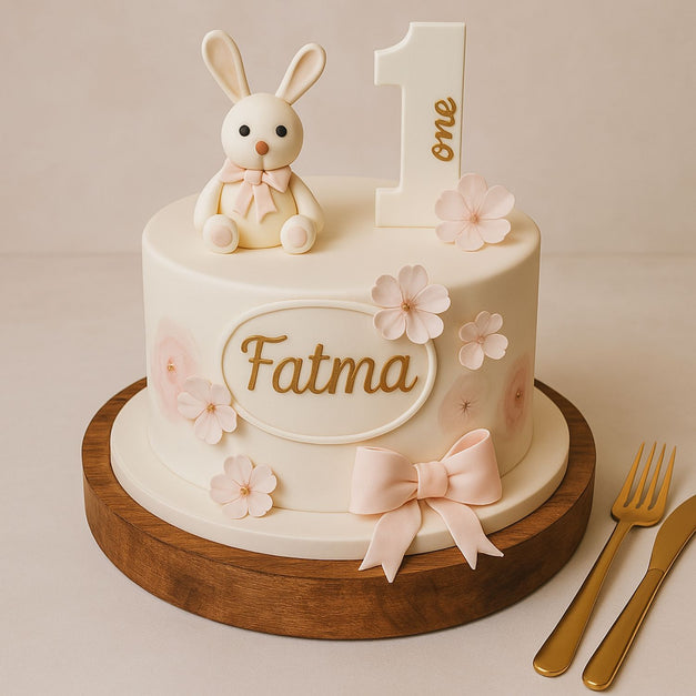First Birthday Bunny Cake