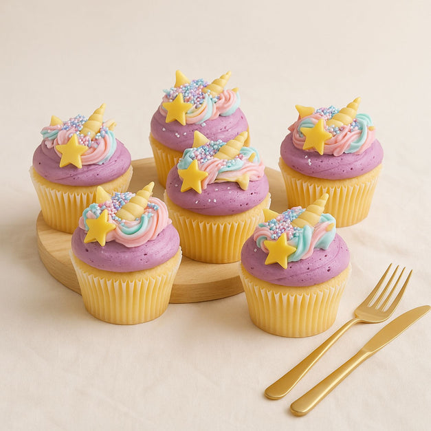 Purple Unicorn Theme Cupcake Set