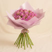 Pink Roses Bouquet In Pink Wrapper