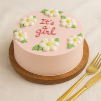 It's A Girl Floral Designer Cake